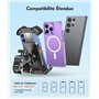 EOIWUY Support Telephone Velo, Installation Rapide Support Telephone Moto Bras Serrage Acier Amélioré Inoxydable & Verrouillage 