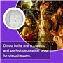 QINERSAW Boule à Facettes à Suspendre 15cm Boule Miroir à Suspendre Boule à Facettes Disco Boule à Facette Miroir Boule à Facett