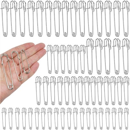 HEKOBAG Lot de 60 Grande Épingles à Nourrice