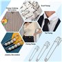 HEKOBAG Lot de 60 Grande Épingles à Nourrice, 3 Tailles Épingle de Sûreté 50mm/60mm/70mm, Épingles à Nourrice Bijoux, Épingles d