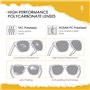 AOZAN ANSI Z87.1 Verres de rechange compatibles avec les lunettes de soleil Oakley Turbine Rotor OO9307 - -