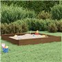 Bac à Sable, Boîte à Sable Jeu de Sable Aire de Jeux pour Enfant Bac à Sable avec sièges Marron Miel carré Bois de pin Massif