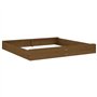 Bac à Sable, Boîte à Sable Jeu de Sable Aire de Jeux pour Enfant Bac à Sable avec sièges Marron Miel carré Bois de pin Massif