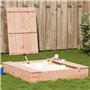 Boîte à Sable Jeu de Sable Aire de Jeux pour Enfant Bac à Sable avec Couvercle Bois de Douglas Massif