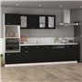 Habillage de Porte Lave Vaisselle Panneau de Lave-Vaisselle Noir 59