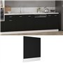 Toshilian Façade de Porte Lave-Vaisselle, Habillage de Porte Lave Vaisselle Panneau de Lave-Vaisselle Noir 59,5x3x67 cm Agglomér
