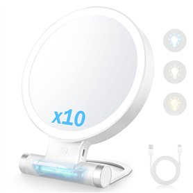 Euakee Miroir Grossissant Lumineux