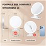 Miroir Grossissant Lumineux sur Pied Double Face 3 Couleurs 48 LED