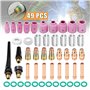 Scoolr Kit d'accessoires pour chalumeau de soudage TIG, 49 pièces TIG, accessoires de chalumeau de soudure, collet de collet, jo