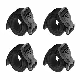 Alnicov Lot de 4 sangles de sac à dos réglables et robustes avec boucle à dégagement rapide pour le camping en plein air ou une