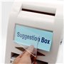 Boîte à suggestions, boîte de dons, boîte aux lettres, boîte de commentaires verrouillable et stylo pour mur ou comptoir, 6 étiq