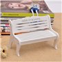 Mengger Miniature Banc Jardin en Bois Meubles Modèle Décoration Décor Accessoires extérieur Petite Maison de Poupée 2pcs Mini Ba