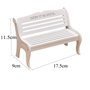 Mengger Miniature Banc Jardin en Bois Meubles Modèle Décoration Décor Accessoires extérieur Petite Maison de Poupée 2pcs Mini Ba