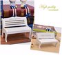 Mengger Miniature Banc Jardin en Bois Meubles Modèle Décoration Décor Accessoires extérieur Petite Maison de Poupée 2pcs Mini Ba
