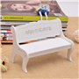 Mengger Miniature Banc Jardin en Bois Meubles Modèle Décoration Décor Accessoires extérieur Petite Maison de Poupée 2pcs Mini Ba