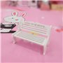 Mengger Miniature Banc Jardin en Bois Meubles Modèle Décoration Décor Accessoires extérieur Petite Maison de Poupée 2pcs Mini Ba