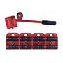 Meubles Déplacer Outils Set avec 1 Barre De Levage et 4 pièces 360 Degrés Meubles Rotatifs Kit