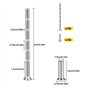 KLYNGTSK 16 PCS Kit de Connexion avec Boulon et Vis M4 pour Poignée de Porte - Vis de Liaison Meuble Nickelée avec Manchon pour 