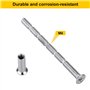 KLYNGTSK 16 PCS Kit de Connexion avec Boulon et Vis M4 pour Poignée de Porte - Vis de Liaison Meuble Nickelée avec Manchon pour 