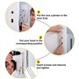 KLYNGTSK 16 PCS Kit de Connexion avec Boulon et Vis M4 pour Poignée de Porte - Vis de Liaison Meuble Nickelée avec Manchon pour 