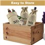 KLYNGTSK 10 PCS Sacs à Vin en Toile de Jute avec Cordon de Serrage Couverture de Bouteille de Vin en Toile Sacs à Vin Numéros Sa