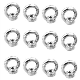 Écrou à Oeil de Levage M5 12Pcs Écrou à Anneau Femelle Acier Inoxydable Écrou Fileté Femelle en Forme Danneau de Quincaillerie p