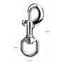 Clip Chien,6 Pcs Boulon à Fermoir Homard 360° Mousqueton Pivotant Clip à Ressort de Déclenchement Pivotant en Alliage de Zinc Cr