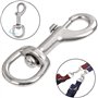 Clip Chien,6 Pcs Boulon à Fermoir Homard 360° Mousqueton Pivotant Clip à Ressort de Déclenchement Pivotant en Alliage de Zinc Cr