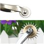 Outils de Couture de Roue de Traçage,2 PCS Marqueurs de Roue à Coudre avec Poignée en PVC et Bois Roue de Coupe Rotative à Point