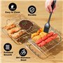 QOUBNIC Accessoires Air Fryer pour Ninja 10.4l, Supports de Friteuse à Air Comprimé pour Ninja Foodi AF500uk avec 6 Brochettes à