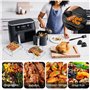 QOUBNIC Accessoires Air Fryer pour Ninja 10.4l, Supports de Friteuse à Air Comprimé pour Ninja Foodi AF500uk avec 6 Brochettes à