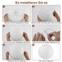 Lot de 6 lanternes en papier blanc de 30 cm - Décoration de fête classique - Style bambou - Lampions côtelés - Abat-jour rond po