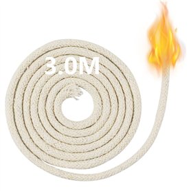 Lot de 2 mèches en coton tressé de 4 mm pour lampes à huile