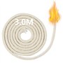 Lot de 2 mèches en coton tressé de 4 mm pour lampes à huile