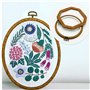 AMANDELIZABE Lot de 5 cercles à broder en plastique pour point de croix - Kit de broderie - Cadre de broderie - Rectangle rond o