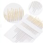 AMANDELIZABE Lot de 5 cercles à broder en plastique pour point de croix - Kit de broderie - Cadre de broderie - Rectangle rond o