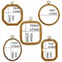 AMANDELIZABE Lot de 5 cercles à broder en plastique pour point de croix - Kit de broderie - Cadre de broderie - Rectangle rond o