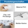 Porte Badge 10pcs étiquettes nominatives transparentes de 90 x 56 mm avec clip et épingle, Porte-Carte d'Identité Transparent Ré