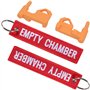YONCONO Lot de 2 drapeaux de sécurité pour fusil de chasse, pistolet, étiquettes brodées, porte-clés à EMPTY CHAMBER – Compatibi