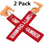 YONCONO Lot de 2 drapeaux de sécurité pour fusil de chasse, pistolet, étiquettes brodées, porte-clés à EMPTY CHAMBER – Compatibi