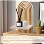 WIYETY Lot de 2 Supports Muraux en Bois, Style Bohème, Petite Étagère Flottante Arc-en-Ciel, Décoration pour Chambre à Coucher, 