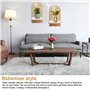 WIYETY Lot de 2 Supports Muraux en Bois, Style Bohème, Petite Étagère Flottante Arc-en-Ciel, Décoration pour Chambre à Coucher, 