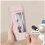 WIYETY Shaker électrique avec compartiment à poudre : 650 ml, mixeur automatique de protéines avec brosse, shaker à protéines US