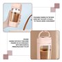 WIYETY Shaker électrique avec compartiment à poudre : 650 ml, mixeur automatique de protéines avec brosse, shaker à protéines US