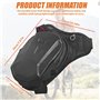 WANDGU Sac Banane Moto Hommes Femmes : Sac de Jambe et Sac Banane 2 en 1, Sac de Jambe Rigide Imperméable Sac de Jambe Sacoche d