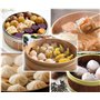 5 pièces Doublures en coton à vapeur Tapis en maille respirant Carré Tampon antiadhésif Friteuse à air Cuire à la vapeur Dumplin