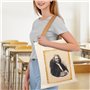 Hiler Punk Sac fourre-tout réutilisable pour la musique, sac d'épicerie, sac à main avec portrait de musicien, sac à bandoulière