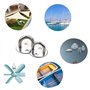 SAIJIAN 12 Pièces Platine Oeil INOX M5 Platine Ancrage INOX 304 Crochet Oeillet Plaque a Oeillet Crochets de Plafond Support Ann