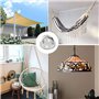 SAIJIAN 12 Pièces Platine Oeil INOX M5 Platine Ancrage INOX 304 Crochet Oeillet Plaque a Oeillet Crochets de Plafond Support Ann