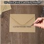 100 Pièces Enveloppe Kraft C6 Enveloppe Marron Petites Enveloppes Gommées Vintage 162 x 114 mm pour Enveloppe Cadeau Invitations